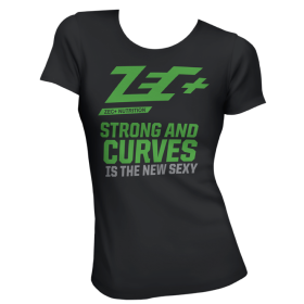 ZEC+ Damen T-Shirt STRONG AND CURVES schwarz