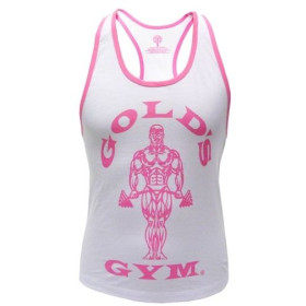 Golds Gym Ladies Loose Fit Stringer - White