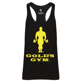Golds Gym Muscle Joe Slogan Premium Tank - Schwarz Gold