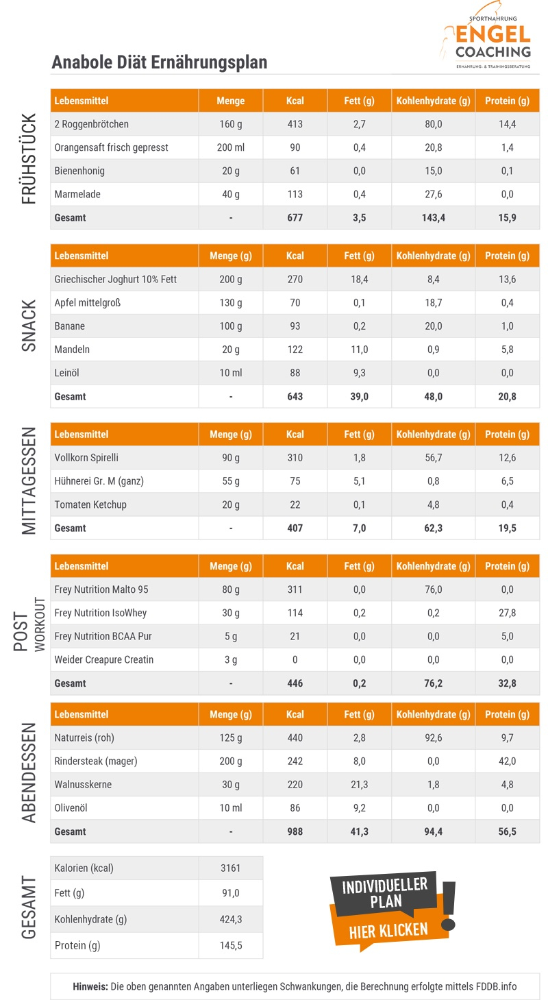 Download Ernährungsplan Anabole Diät Refeed Day 