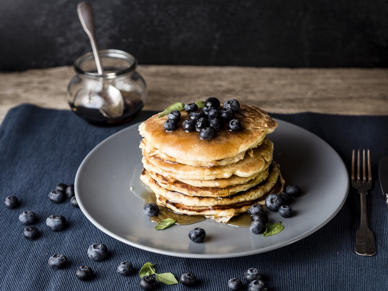 Blaubeer Protein Pancakes für Sportler