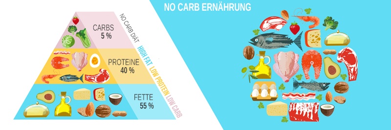 Lebensmittel Empfehlung in der No Carb Ernährung