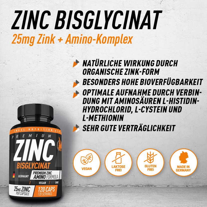 Zinc Bisglycinat Highlights Engel Nutrition XS