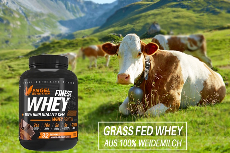 Engel Nutrition Finest Grass Fed Whey Protein - Weidemilch von grasgefütterten Kühen LG