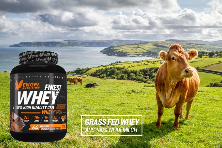 Engel Nutrition Finest Grass Fed Whey Protein - Weidemilch von grasgefütterten Kühen LG