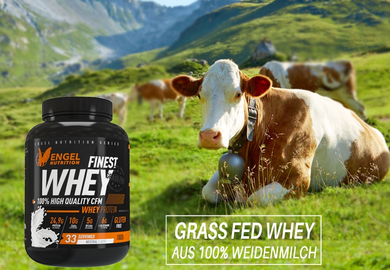 Engel Nutrition Finest Grass Fed Whey Protein - Weidemilch von grasgefütterten Kühen LG