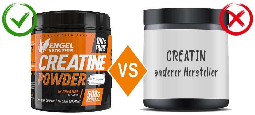 Creatin von Engel Nutrition im Vergleich XS