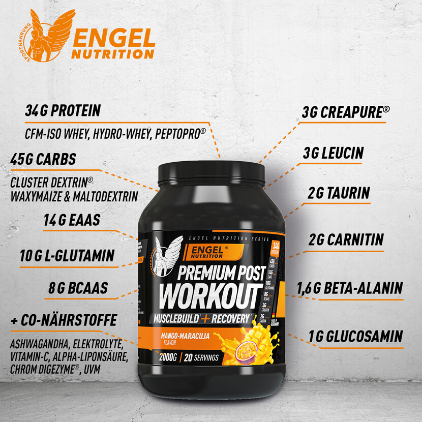 Inhaltsstoffe Engel Nutrition Post Workout Shake XS