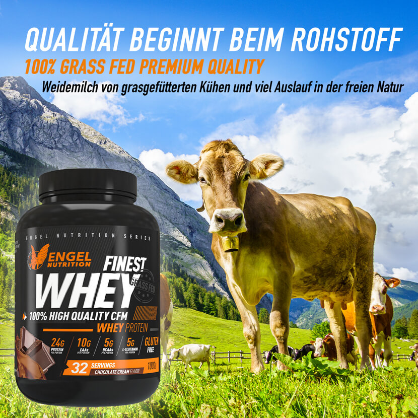 Engel Nutrition Finest Grass Fed Whey Protein - Weidemilch von grasgefütterten Kühen XS