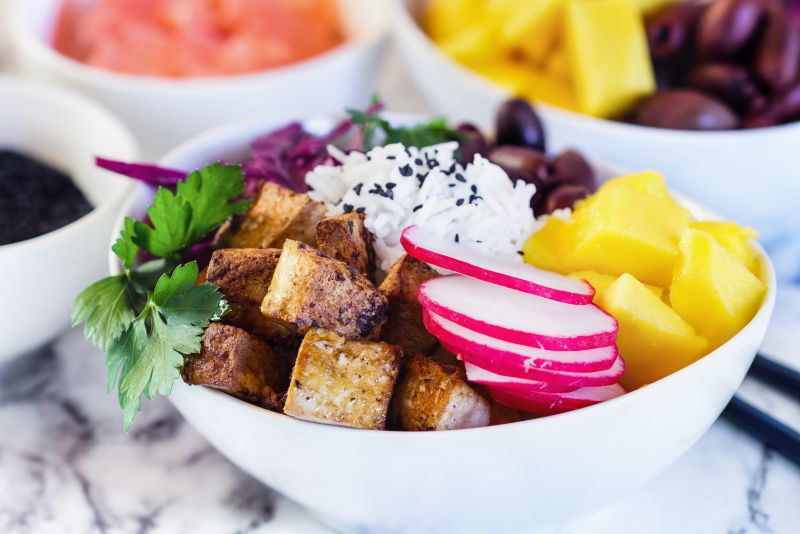 Muskelaufbau Buddha Bowl zum Abendessen