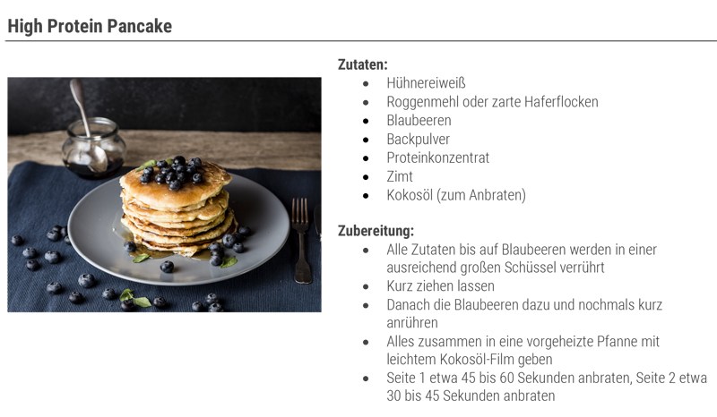 High Protein Pancake zum Frühstück zum Muskelaufbau