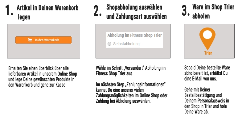 So einfach geht die Abholung von Ware im Shop Trier