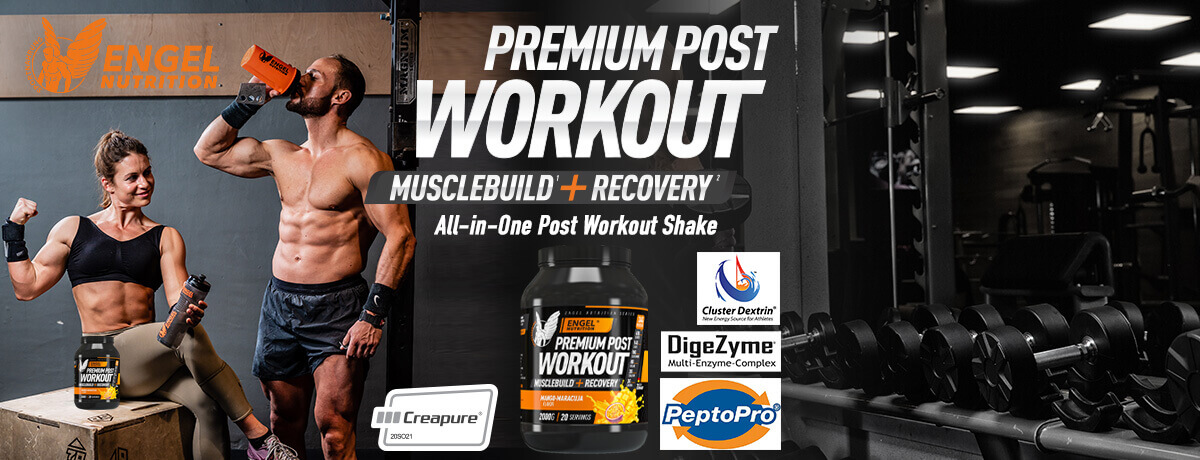 Premium Post Workout Engel Nutrition Post Workout Shake zum Muskelaufbau