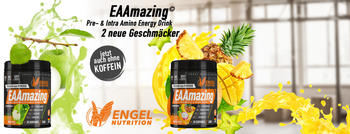Neu EAAmazing jetzt auch ohne Koffein Neu Engel Nutrition EAAmazing jetzt auch ohne Stimulanzien