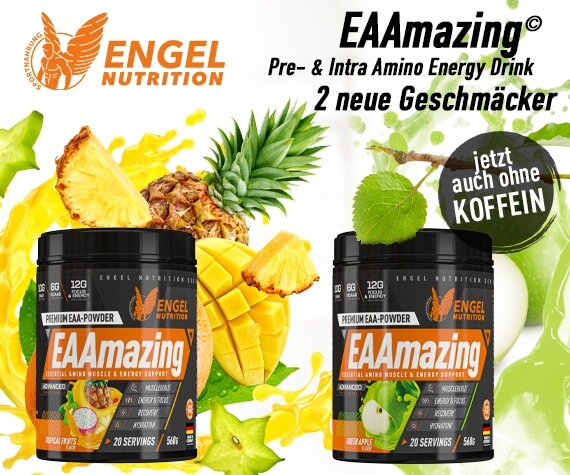 Neu Eaamazing jetzt auch koffeinfrei Neu Engel Nutrition Eaamazing jetzt auch ohne Stimulanzien