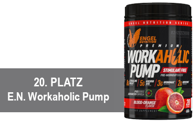 Engel Nutrition WORKAHOLIC® PUMP Platz 20 bei Sportnahrung Engel