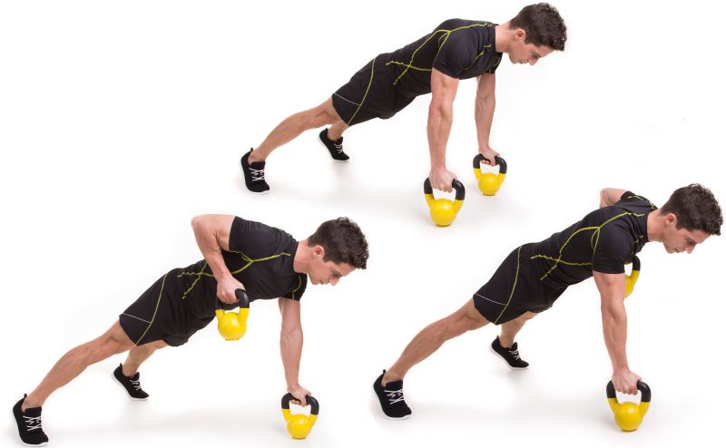 Kettlebell Übung Row / Rudern vorgebeugt