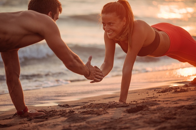 Partner Workout im Urlaub