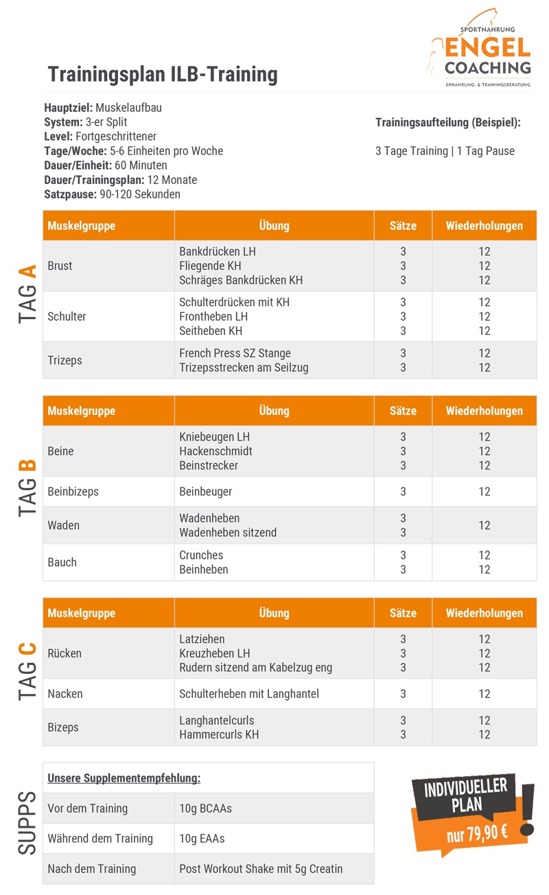 ILB Trainingsplan für Fortgeschrittene