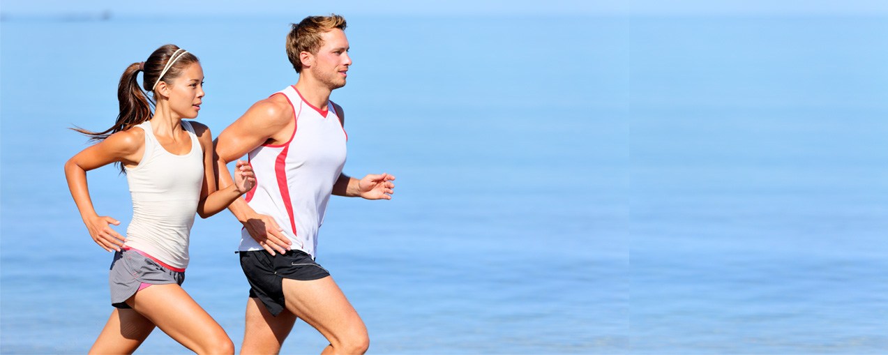 Ausdauersport am Strand