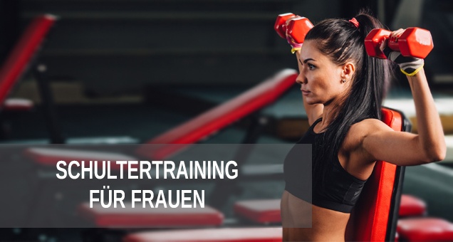 Schultertraining für Frauen im Fitnessstudio