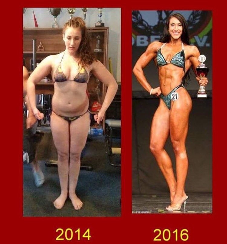 Transformationen Bodyfitness Athletin Jennifer Ullmer